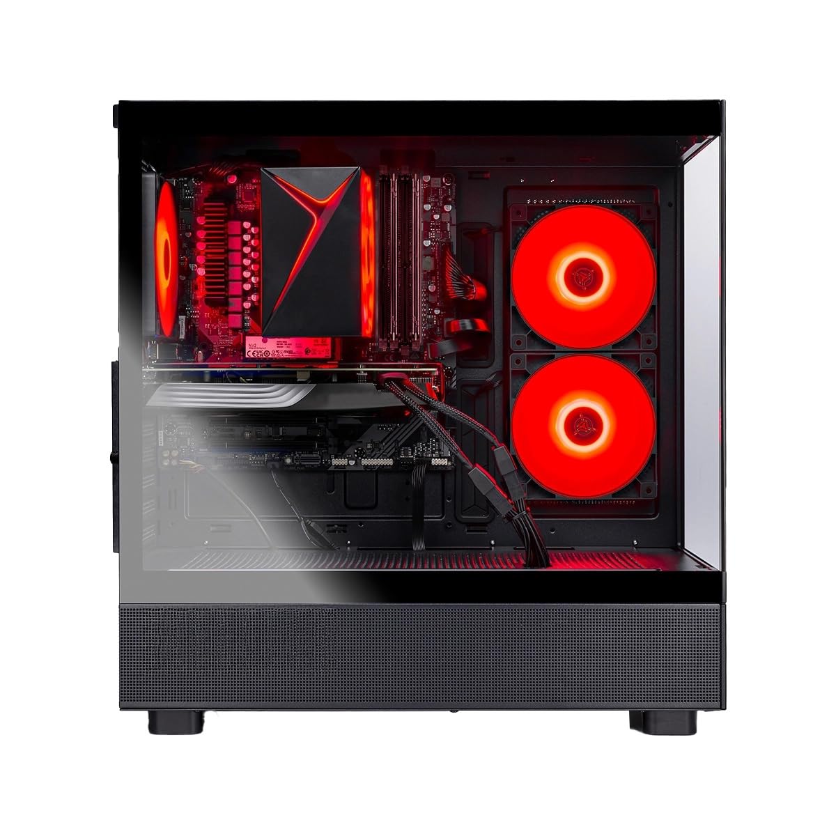 Skytech Gaming Azure 3 Gaming PC, AMD Ryzen 5 5500 3.6GHz, AMD RX 9060 8GB VRAM, 1TB NVMe SSD, 32GB DDR4 RAM 3200, 650W Gold PSU, WI-FI 5, Windows 11, Desktop