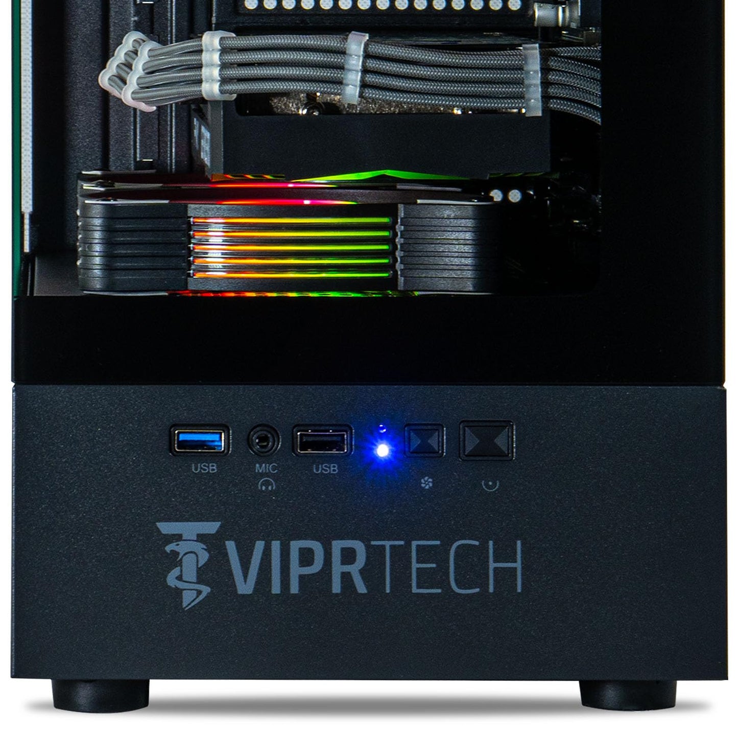 ViprTech Reaper 2.0 Liquid-Cooled PC - AMD Ryzen 7 8700F (5.0Ghz Turbo), GeForce RTX 5060 Ti 16GB, 16GB DDR5, 1TB SSD, Gold Rated PSU, VR-Ready, WiFi, BT, Win 11, Gaming Desktop Computer, Black